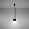 Sollux Lighting Lampa wisząca DIEGO 3 czarna SL.0573