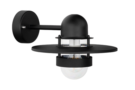 BERGEN 270 BLACK E27 LED 9W ON ARM DOWN