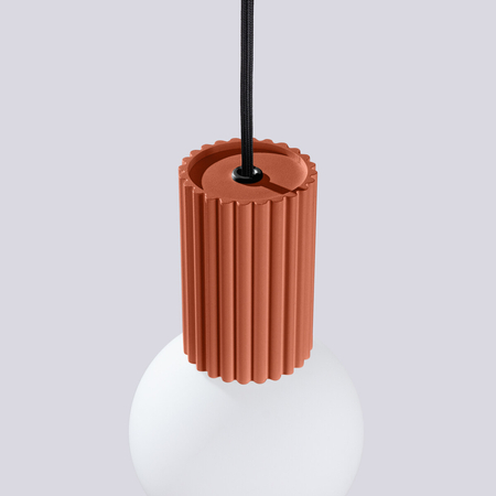 Sollux Lighting Lampa wisząca HALO 1 ochra czerwona SL.1729