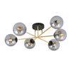 Lampa sufitowa MAGNUM 6 Emibig 1269/6 czarny/złoty