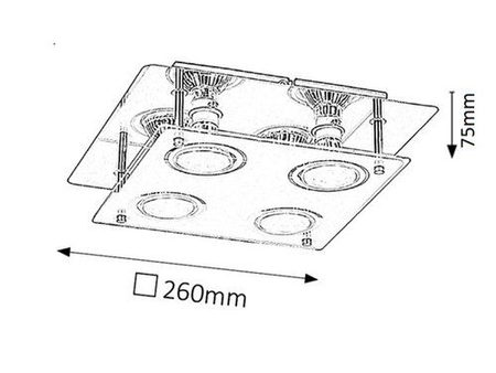 Lampa sufitowa Rabalux Naomi 2511 chrom