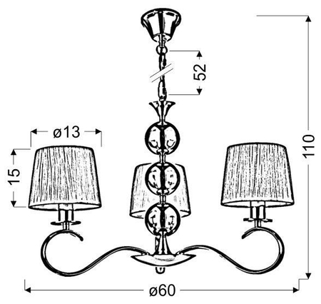 Lampa wisząca Candellux 33-21618 Clara