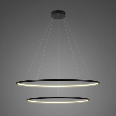 Lampa Ledowe Okręgi No.2 czarna 80cm 4k ściemnialna