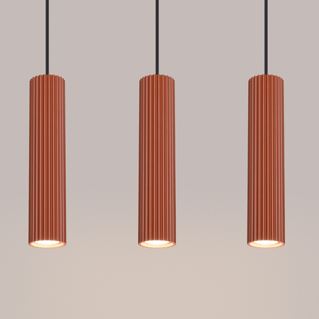 Sollux Lighting Lampa wisząca KARBON 3L ochra czerwona SL.1632