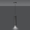 Lampa wisząca KIBO 1 BL/CHROME Emibig 643/1 czarny/chrom