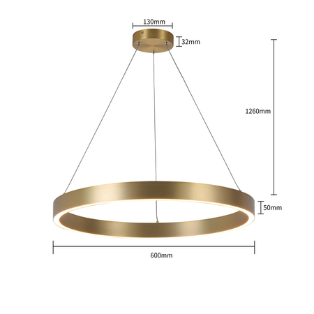 Lampa wisząca Midway mała triangle 1xLED złota LP-033/1P S GD Triangle