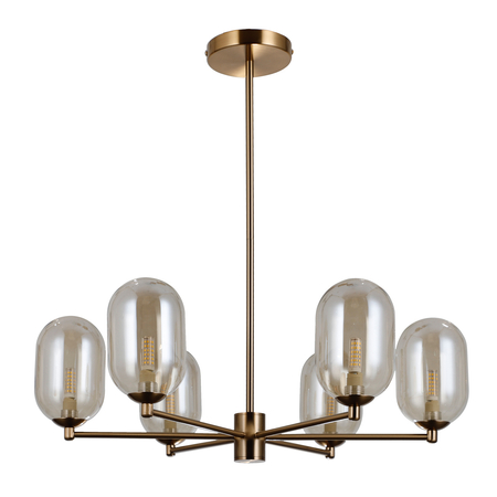 Lampa wisząca Italux Perano PND-4215-6-HBR Brąz antyczny