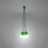 Sollux Lighting Lampa wisząca DIEGO 5 zielony SL.0583