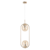 Lampa wisząca Kaja SVEN K-5397 złoty, bursztynowy