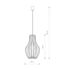 Lampa wisząca IKA A Nowodvorski 4171 drewniany