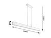 Lampa wisząca Rabalux Tithania 6670 szczotkowane aluminium