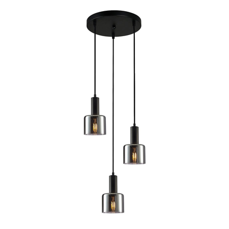Lampa wisząca Italux PND-65342-3A-BK+SG Santia