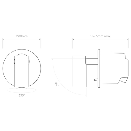 Kinkiet Astro Micro Recess Switched 1407007 Matowy Czarny