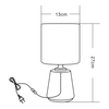 Lampa stołowa Zuma Line HS8605-BL LAMPA STOŁOWA CZARNY/ZŁOTY