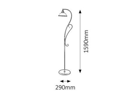 Lampa podłogowa Rabalux Elisett 2758 brąz
