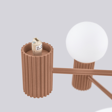 Sollux Lighting Żyrandol HALO 6 mocca SL.1834