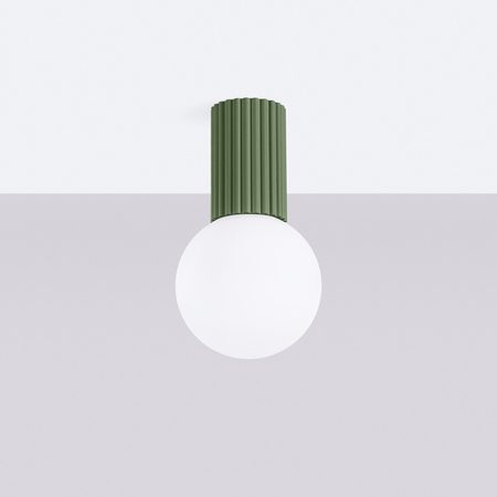 Sollux Lighting Plafon HALO zielony oliwkowy IP44 SL.1723