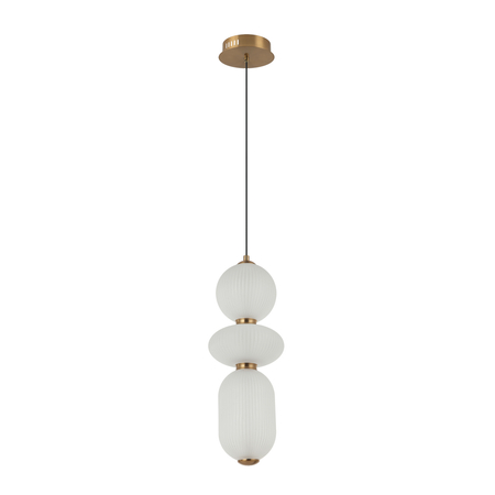 Lampa wisząca Italux Nico PND-8545-3-AB-WH Czarny, złoty