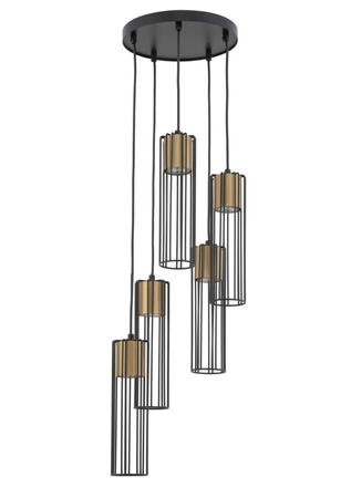Sigma 33461 FOBIA 5 lampa wisząca koło czarny/złoty