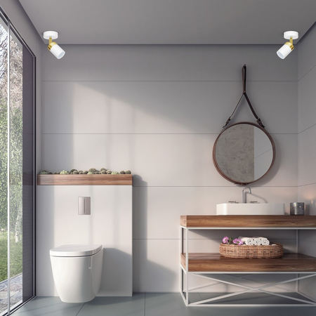 Milagro Kinkiet Joker 1xGU10 Biały/Złoty MLP6128 Biel / Złoto