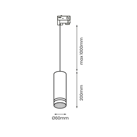 Milagro Oprawa Pipe Ring Track Zwis Biały 1xGU10 3-obwodowy ML7674 BIAŁY