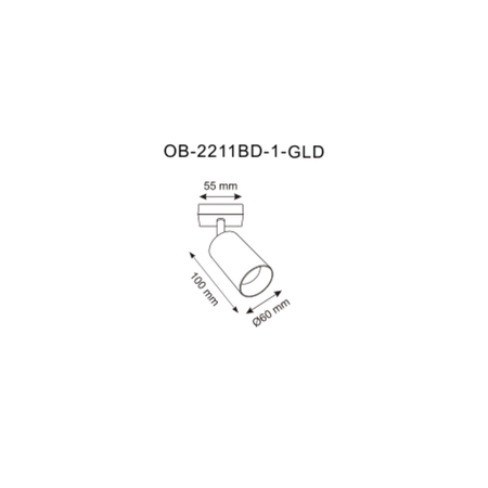 Kinkiet Zuma Line OB-2211BD-1-GLD REN KINKIET ZŁOTY/GOLD