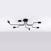 Sollux Lighting Żyrandol VECTOR 6 czarny SL.1447