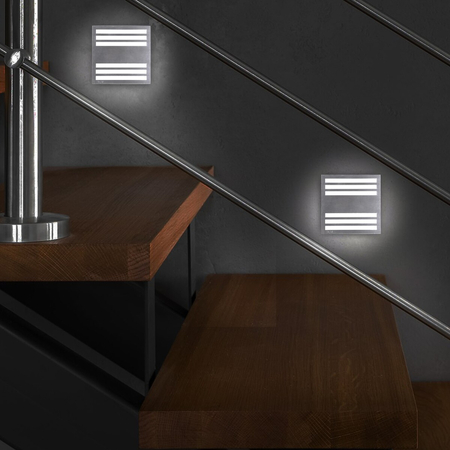 Eko-Light Oprawa schodowa PEPERS Barwa Zimna 6500K EKS0941 BIAŁY / SREBRNY