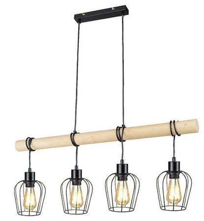 Lampa wisząca Rabalux Fabian 5247 czarny matowy