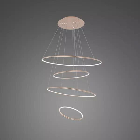 Lampa wisząca Ledowe Okręgi No.4 100cm 4k miedziana Dali