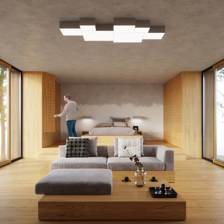 Sollux Lighting Plafon HORUS 35 szary SL.0137