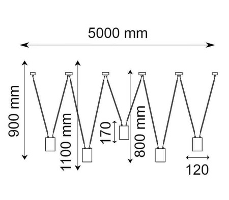 Lampa wisząca VIWIN 9023/GU10/CZ Shilo