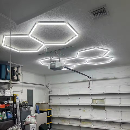 Lampa LED Hexagon Blaupunkt 216W geometryczny panel sufitowy led 4000K CRI90 w kształcie plasta miodu
