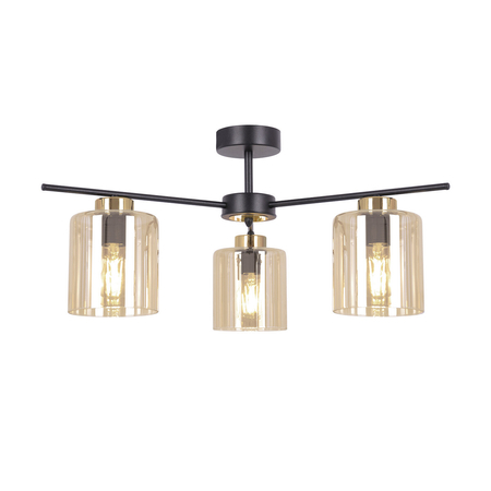 Lampa sufitowa Kaja AURELIA K-5521 czarny, złoty, bursztynowy