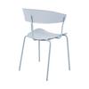 Krzesło JETT jasnoszare - polipropylen, metal