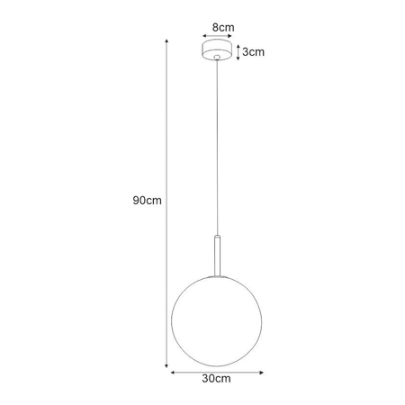 Lampa wisząca FARO Kaja K-4887 biały/czarny