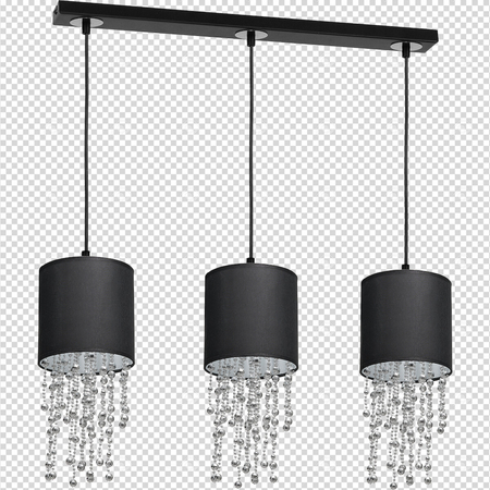 Milagro Lampa wisząca ALMERIA BLACK/CHROME 3xE27 MLP64300 Czerń / Chrom