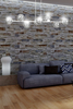 Lampa wisząca ROSSI 8 WH GRAFIT Emibig 878/8 biały/czarny