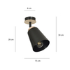 Lampa sufitowa ATLAS 1 BLACK Emibig 725/1 czarny