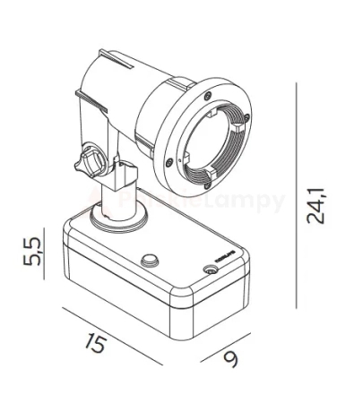 SANDE 1598 BLACK LED Gu10 5,4W 3000K SHORT ARM