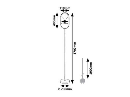Lampa podłogowa Rabalux Ghita 74029 czarny