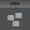 Lampa wisząca HILDE 3 BL PREMIUM GRAY Emibig 1050/3PREM czarny/chrom