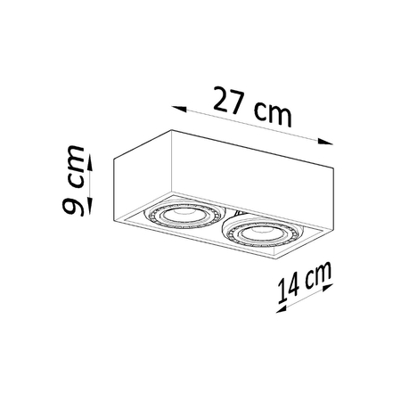 Sollux Lighting Plafon QUATRO 2 naturalne drewno SL.0916