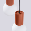 Sollux Lighting Lampa wisząca HALO 3P ochra czerwona SL.1730