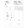 Sollux Lighting Lampa wisząca BALL transparentny SL.0248