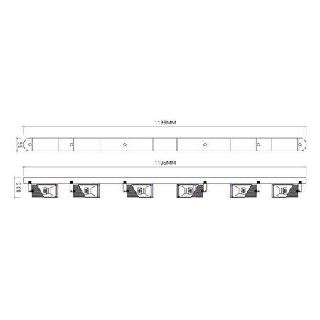 Milagro NEO WHITE CHROME SPOT 6xGU10 ML0290 BIAŁY + CHROM