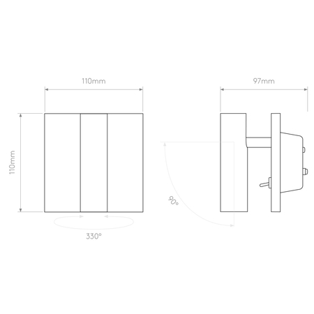 Kinkiet Astro Enna Square Switched LED 1058030 Matowy Złoty