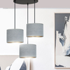 Lampa wisząca HILDE 3 BL PREMIUM GRAY Emibig 1050/3PREM czarny/chrom