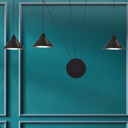 Lampa wisząca ABRAMO 3 BLACK Emibig 160/3 czarny