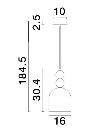 Lampa wisząca Luces Exclusivas BALAM - złoty LE43396